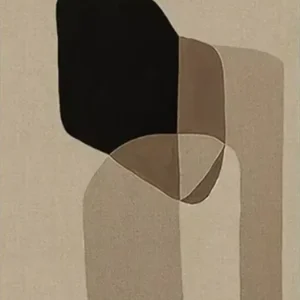 Plakat geometryczny z efektem 3D Biały