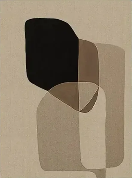 Plakat geometryczny z efektem 3D Biały