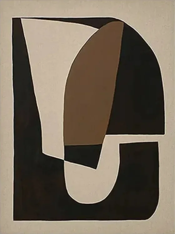 Plakat geometryczny z efektem 3D Czarny