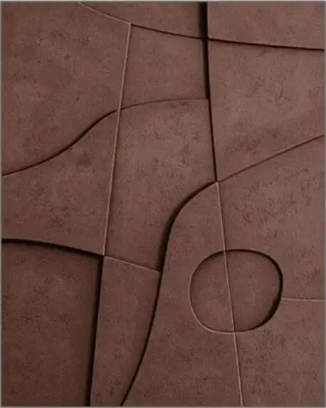 Plakat Geometryczny 3D Nordic Minimalizm Beżowy
