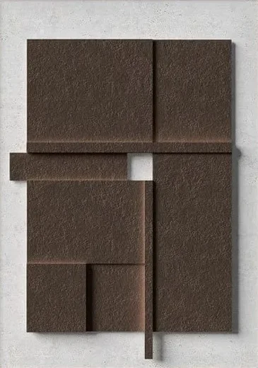 Plakat Geometryczny 3D Nordic Minimalizm Czerwony