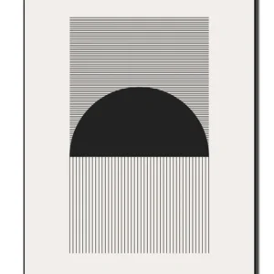 Plakat geometryczny abstrakcyjny czarno-biały Wzór 1
