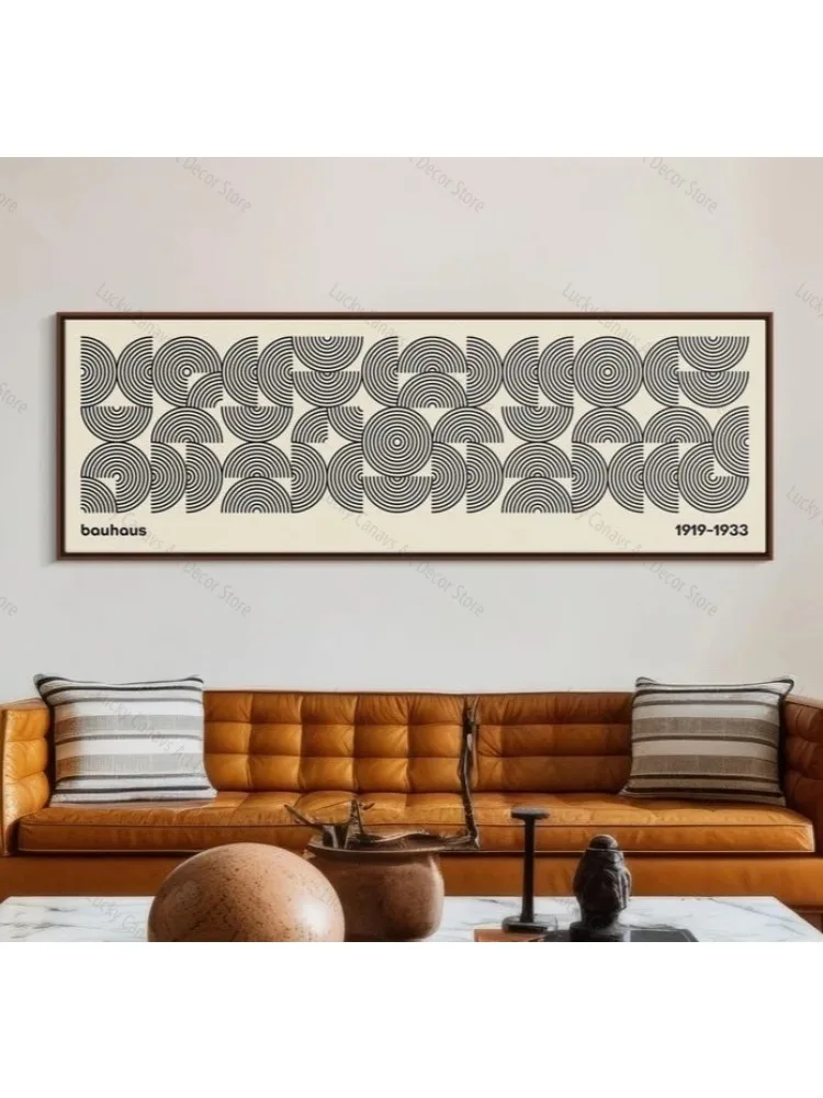 Plakat geometryczny w stylu Bauhaus Biały
