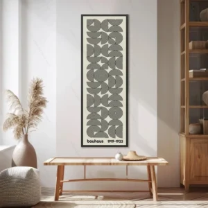 Plakat geometryczny w stylu Bauhaus żółty