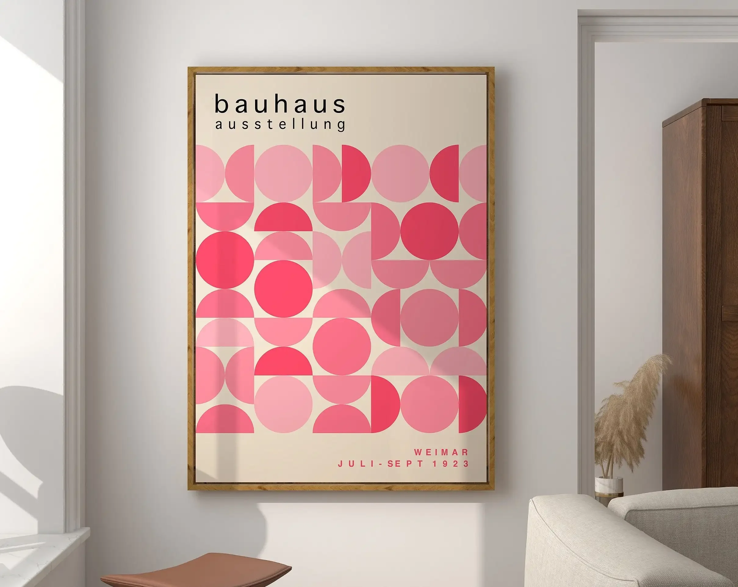 Bauhaus geometryczny - plakat retro abstrakcyjny Wzór 2