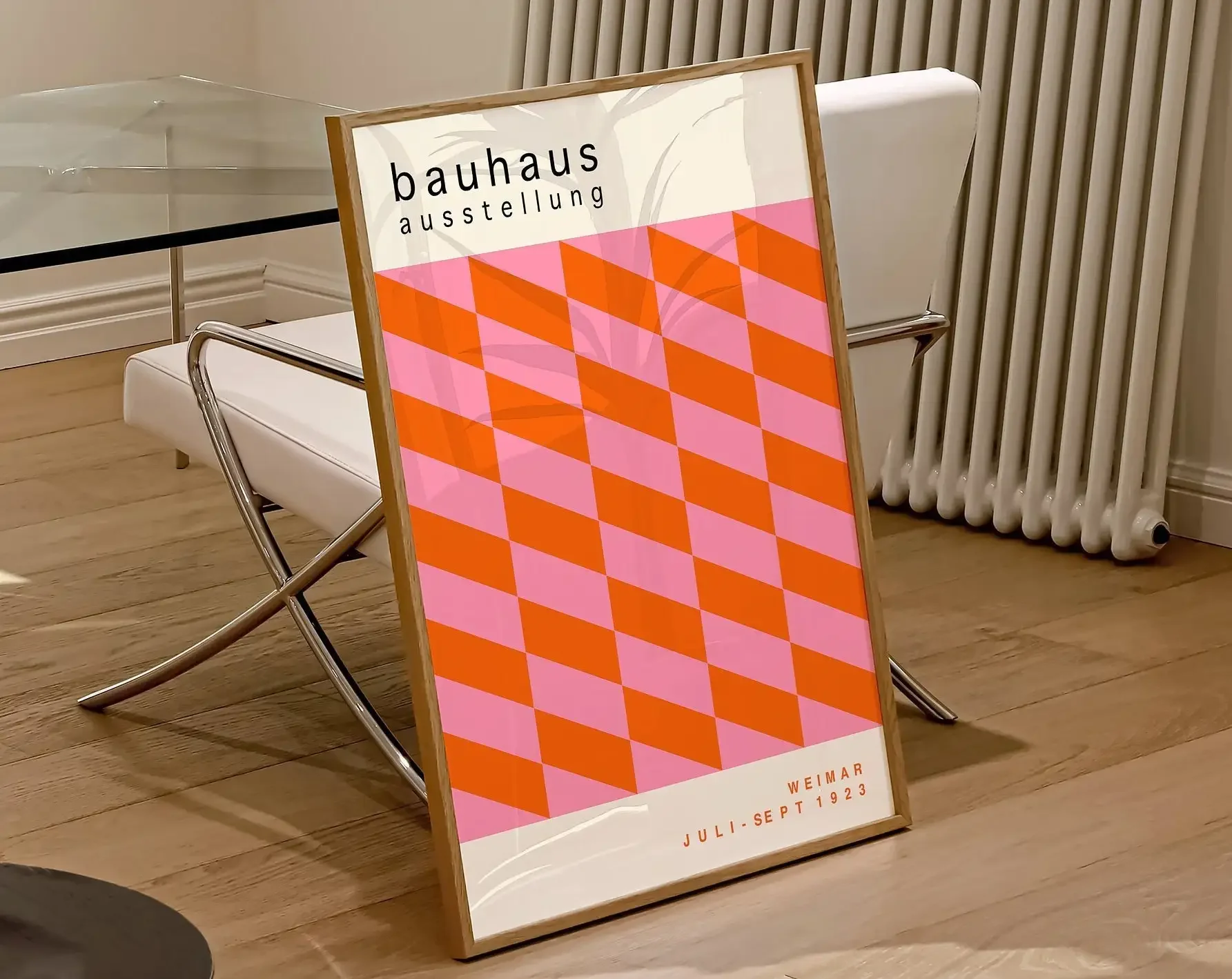 Bauhaus geometryczny - plakat retro abstrakcyjny Wzór 4