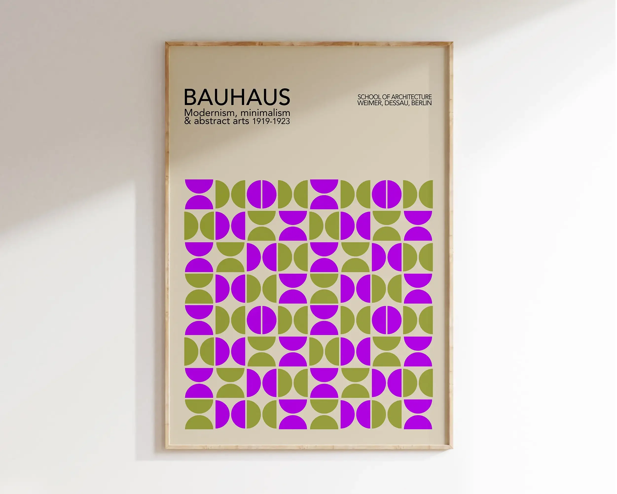 Bauhaus geometryczny - plakat retro abstrakcyjny Wzór 6