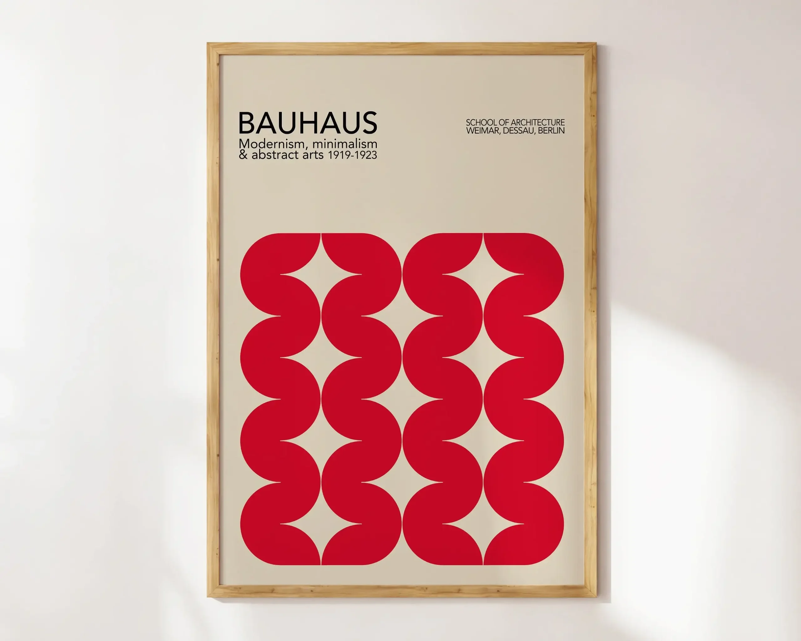 Bauhaus geometryczny - plakat retro abstrakcyjny Wzór 7