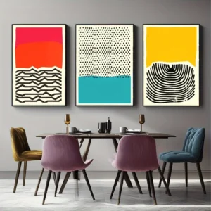 Geometria Bauhaus - plakat Burgundia