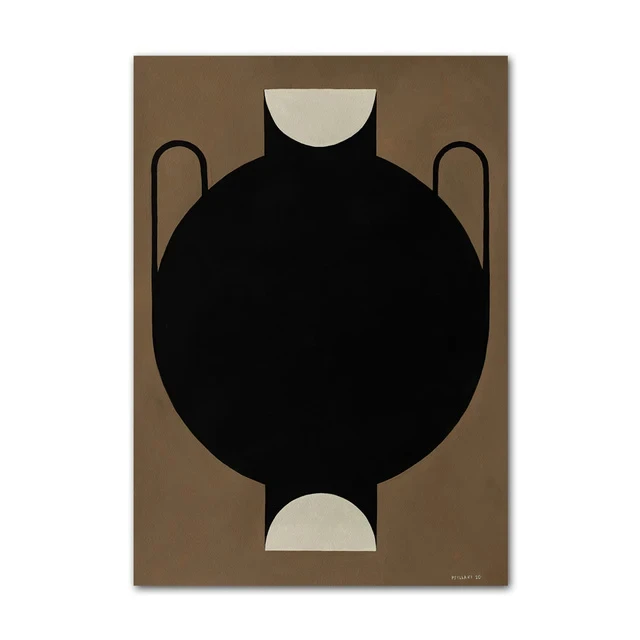 Plakat geometryczny – cytryna i wazon Wzór 9