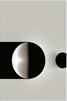Plakat geometryczny - czarno-biała abstrakcja Biały
