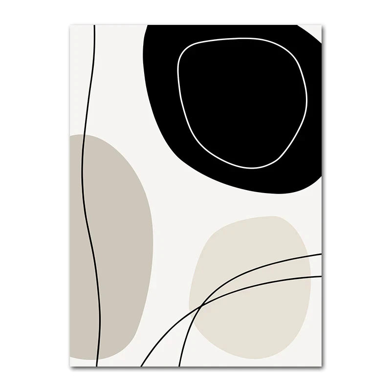 Plakat geometryczny liść boho tęcza Wzór 2