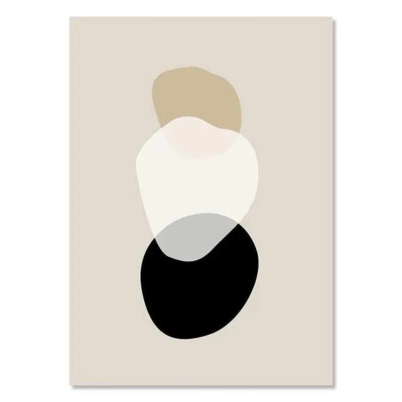 Plakat geometryczny liść boho tęcza Wzór 5