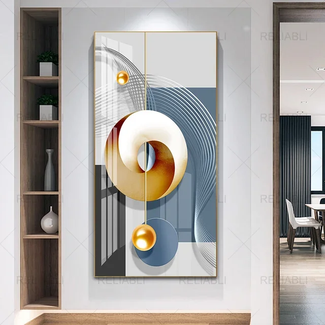 Plakat geometryczny abstrakcyjny w pomarańczu Wzór 4
