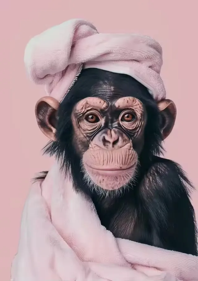 Gepard pijący kawę - zabawny plakat ze zwierzęciem Wzór 1