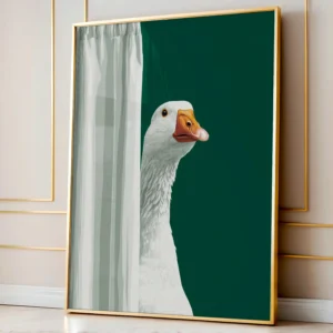 Plakat gęsi w kąpieli do pokoju dziecięcego Burgundia