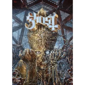 Plakat Ghost - mroczna abstrakcja metalowa Wzór 1