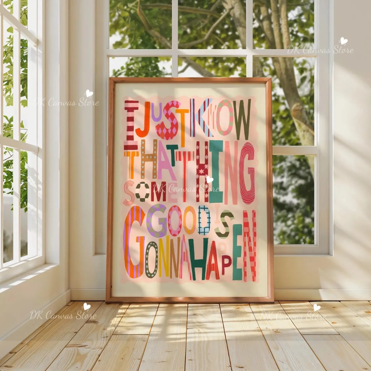 Plakat Girls Just Wanna Have Fun retro Burgundia