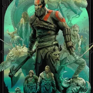 Plakat God of War Ragnarok - Kratos na ścianę Wzór 1