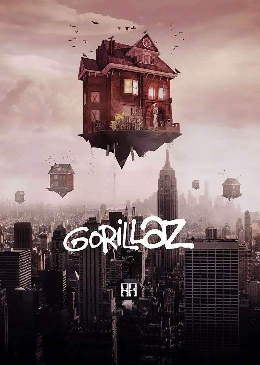 Plakat Gorillaz - okładka albumu na płótnie Wzór 2