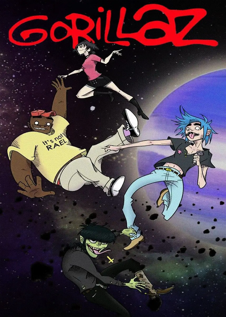 Plakat Gorillaz - okładka albumu na płótnie Wzór 6