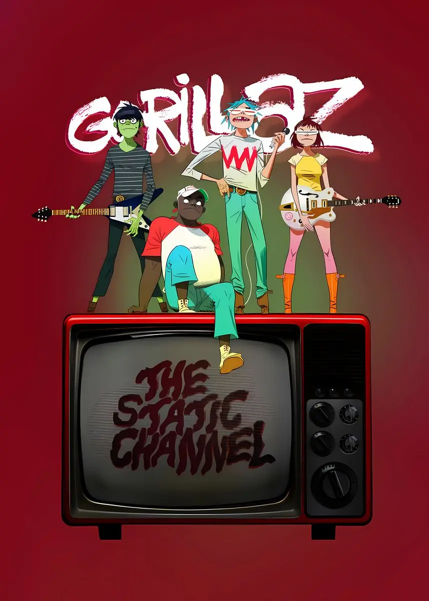 Plakat Gorillaz okładka albumu muzycznego Wzór 3
