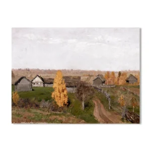 Plakat górski krajobraz z jeziorem - vintage natura Wzór 1