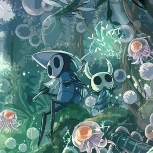 Plakat z gry Hollow Knight żółty