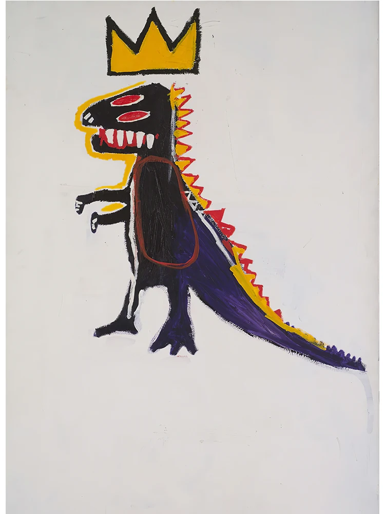 Graffiti w stylu Basquiat - abstrakcyjny plakat na płótnie Wzór 3