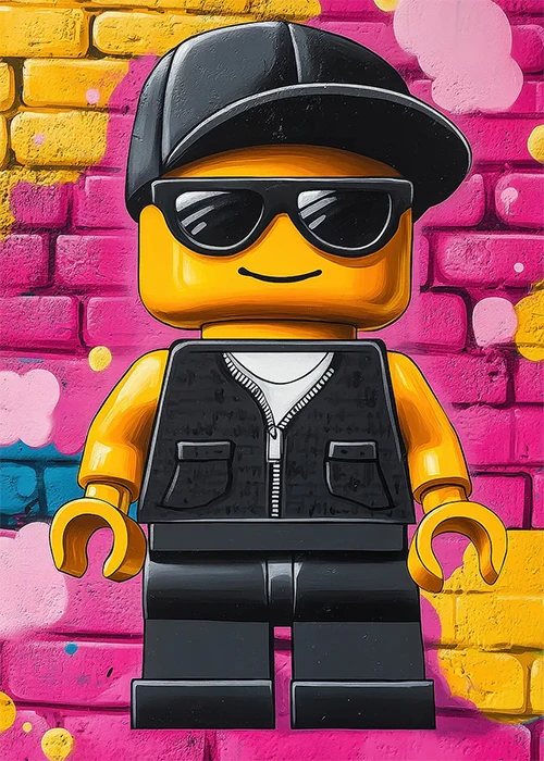 Plakat graffiti street art postacie Khaki