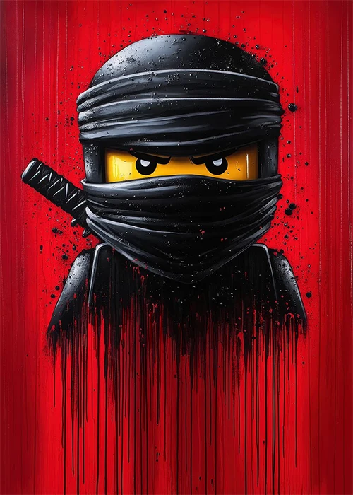 Plakat graffiti street art postacie Jasnozielony