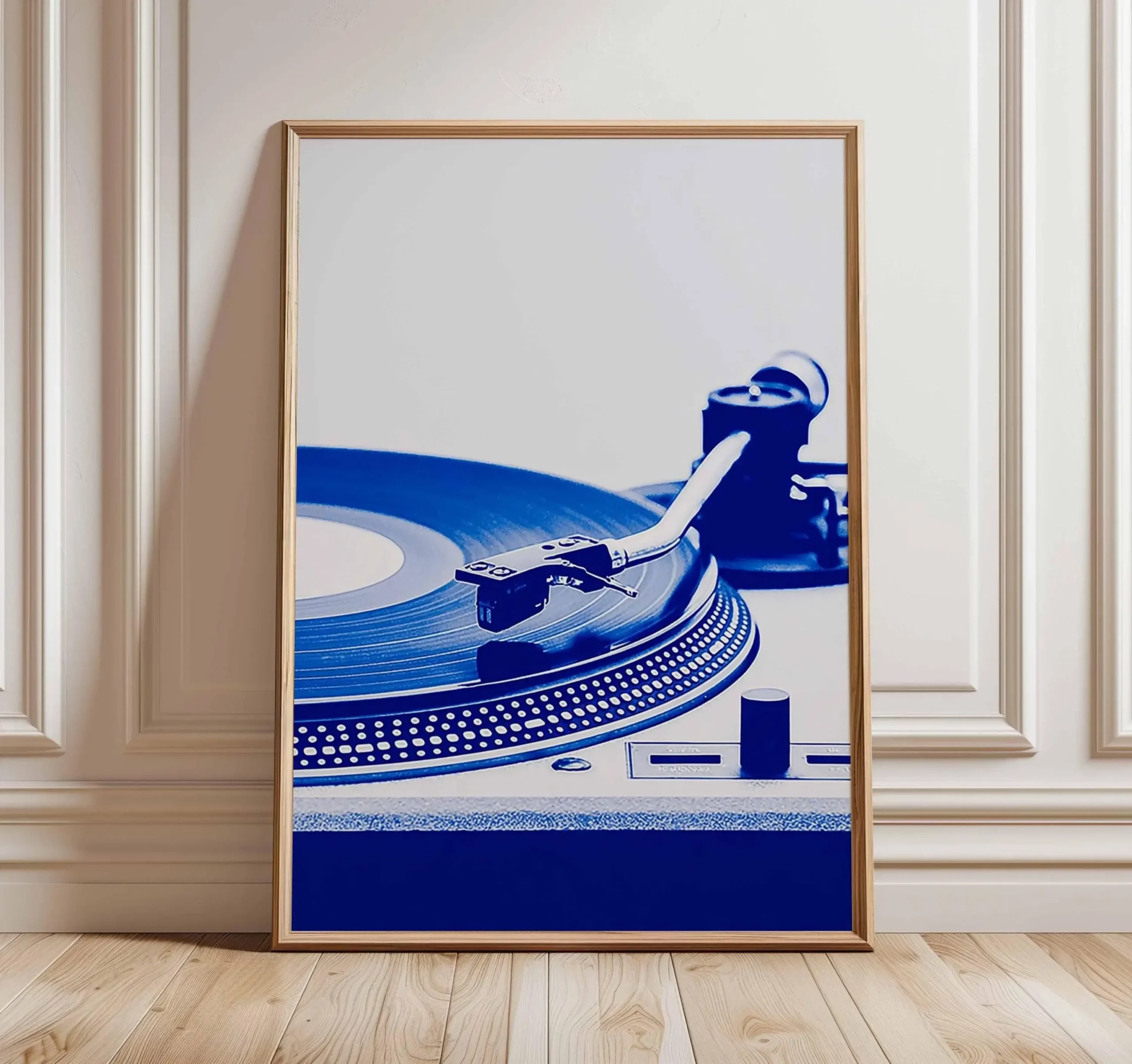 Plakat z gramofonem i muzyką w stylu pop Wzór 6