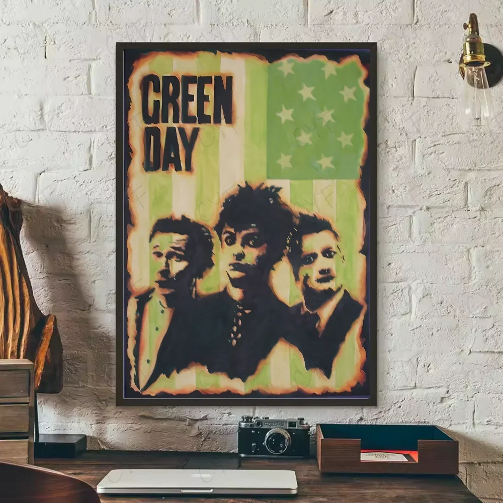 Plakat Green Day - vintage plakat rockowy Wzór 6