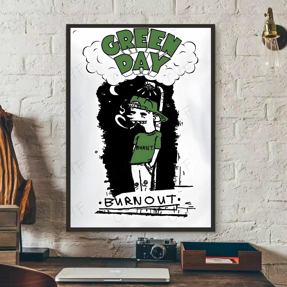 Plakat Green Day - vintage plakat rockowy Wzór 7