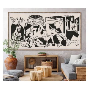 Plakat Guernica Picasso - sztuka nowoczesna Biały