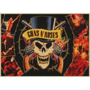 Plakat Guns N' Roses rock vintage Wzór 1