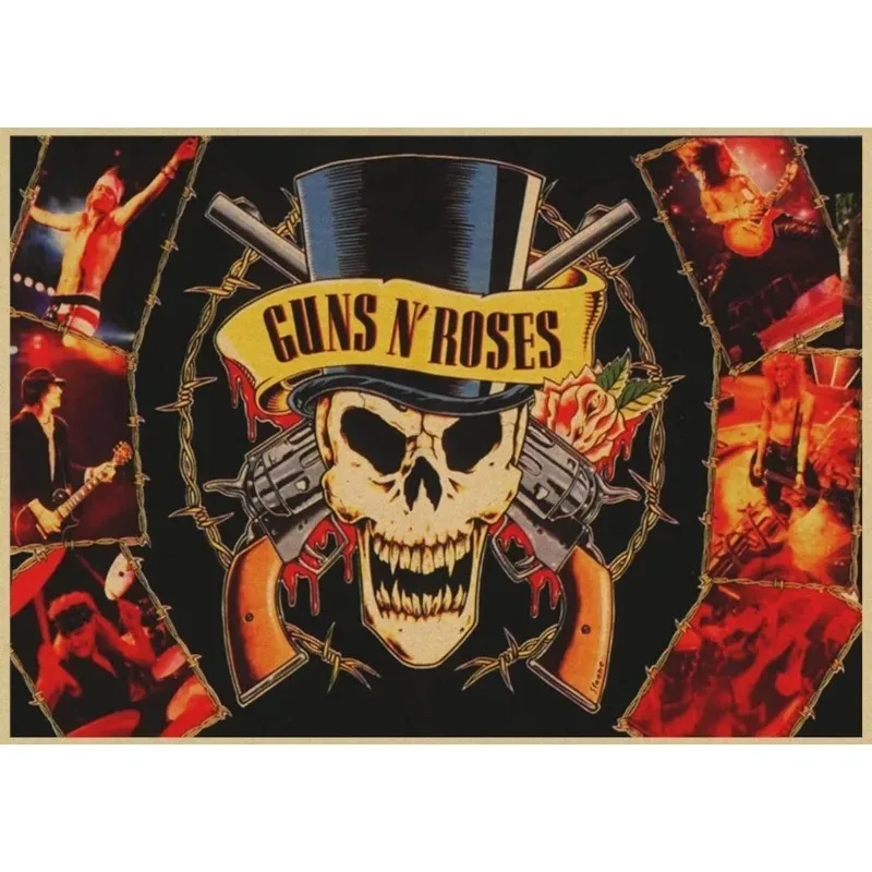 Plakat Guns N' Roses rock vintage Wzór 1