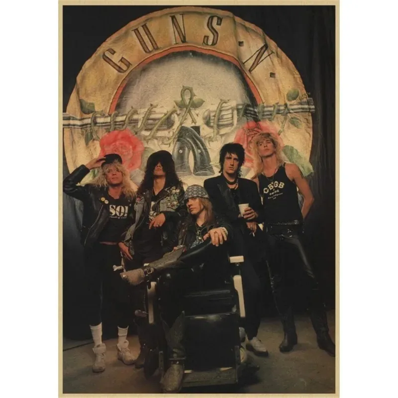 Plakat Guns N' Roses rock vintage Wzór 4