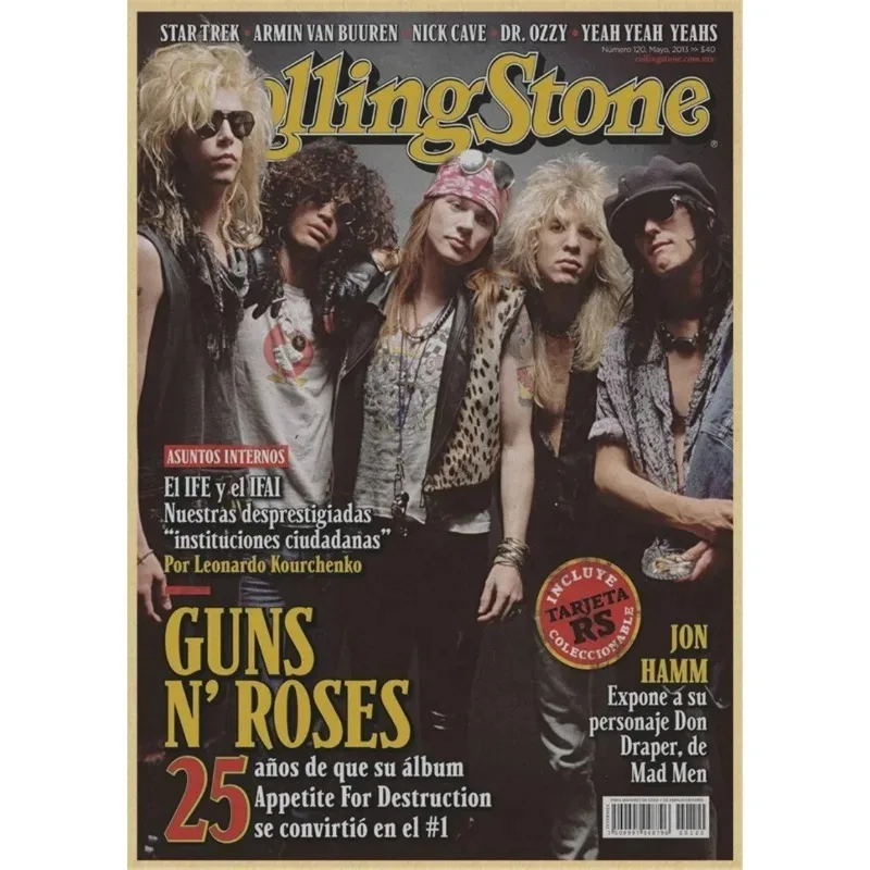 Plakat Guns N' Roses rock vintage Wzór 6
