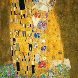 Plakat Gustav Klimt Pocałunek i Drzewo życia Brązowy