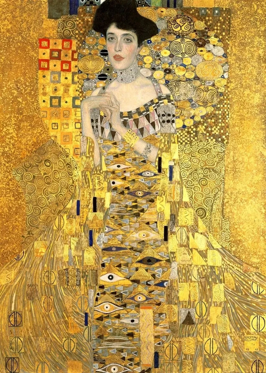 Plakat Gustav Klimt Pocałunek i Drzewo życia Fioletowy