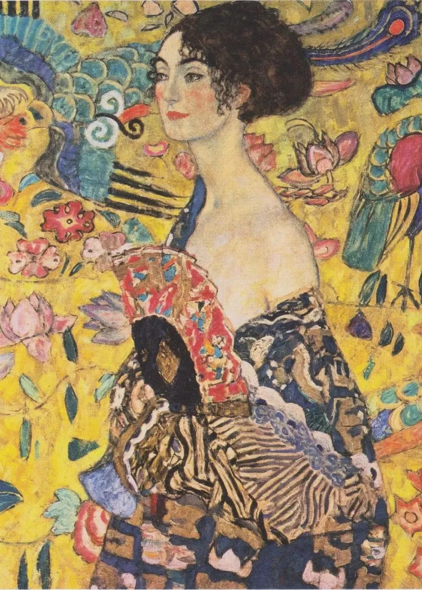 Plakat Gustav Klimt Pocałunek i Drzewo życia Zielony