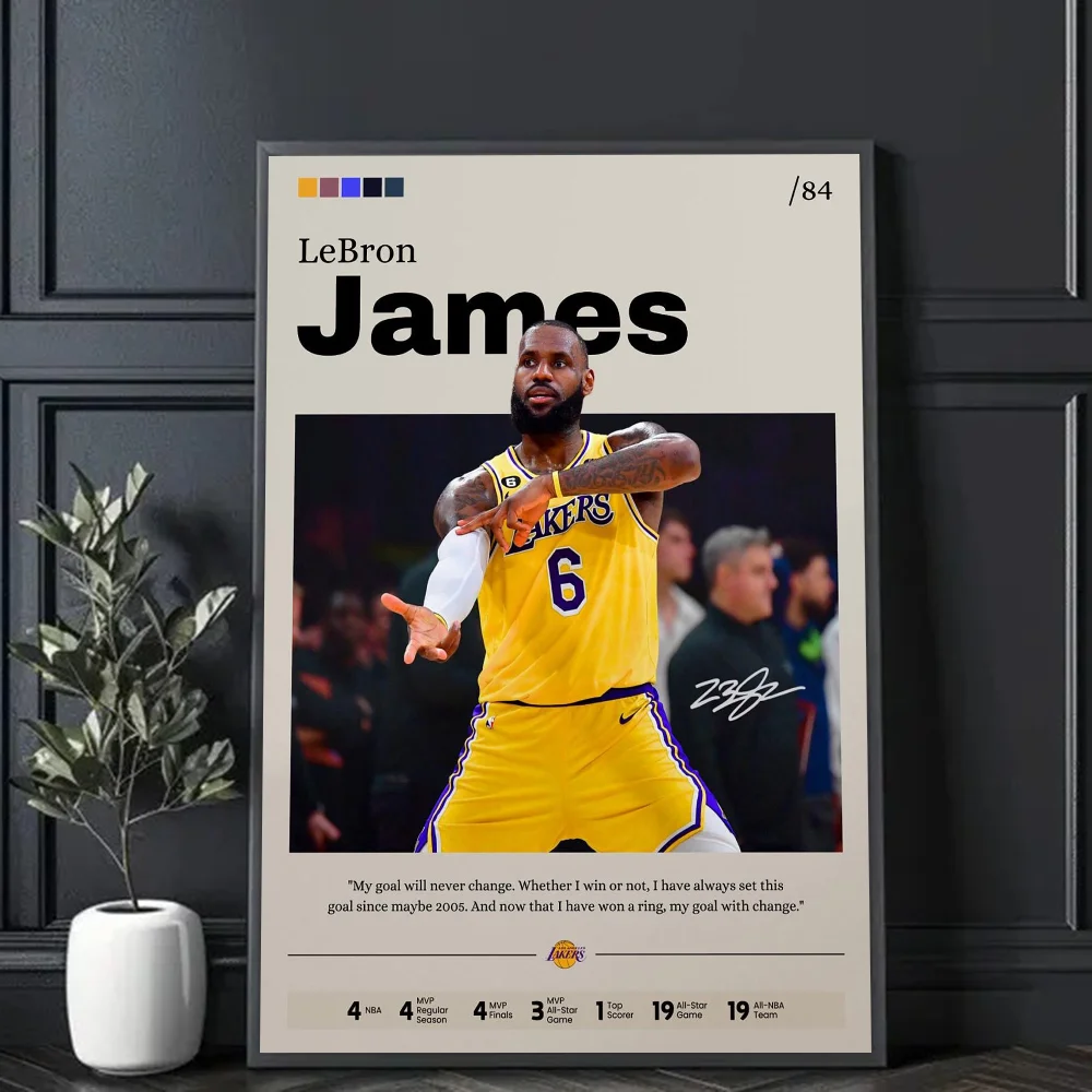 Plakat gwiazdy NBA - Kobe Bryant, LeBron James, Larry Bird Hei 3