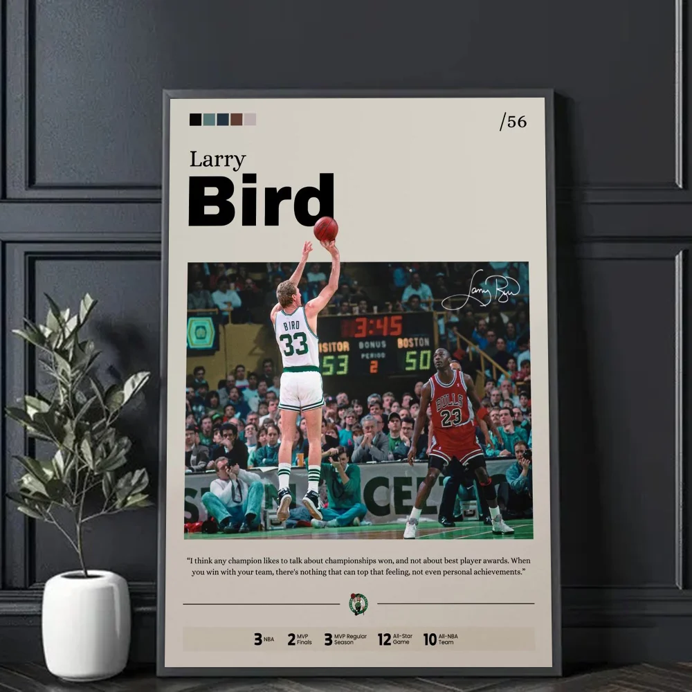 Plakat gwiazdy NBA - Kobe Bryant, LeBron James, Larry Bird Hei 5