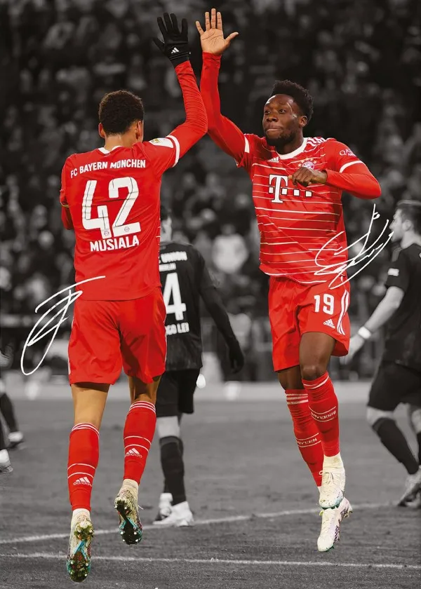 Plakat z gwiazdami futbolu na boisku Wzór 11
