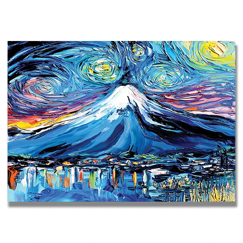 Plakat Gwiaździsta noc Vincenta van Gogha Niebieski