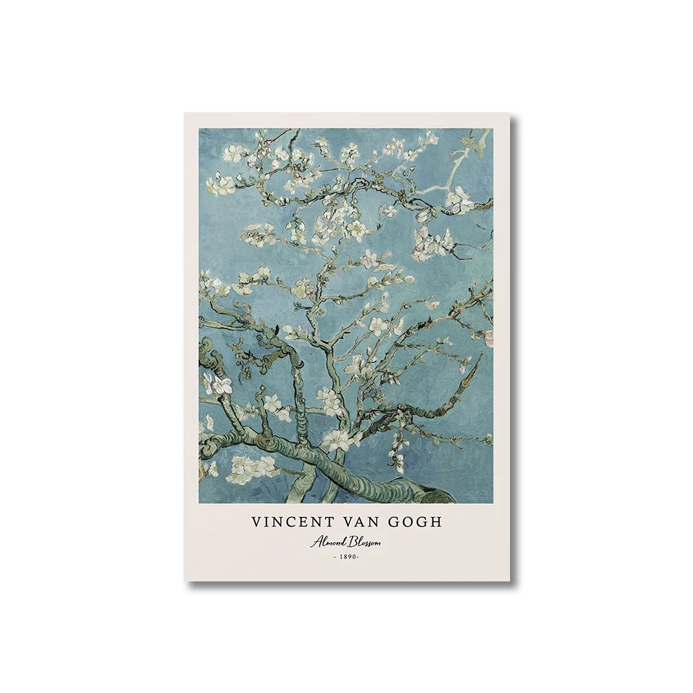 Plakat Gwiaździsta noc Van Gogh na płótnie Ciemny szary