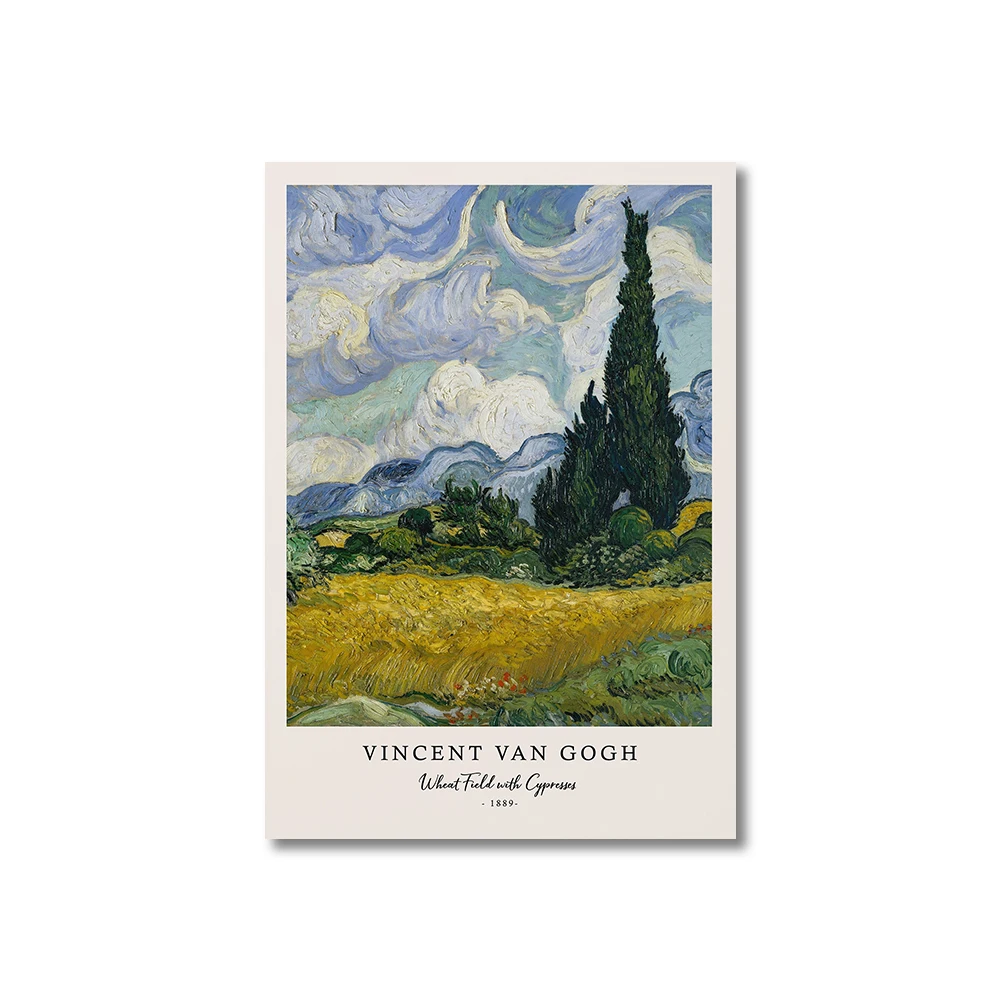 Plakat Gwiaździsta noc Van Gogh na płótnie Czekolada