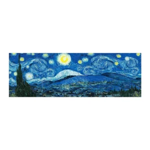 Plakat panoramiczny Gwiaździsta Noc Van Gogha Biały