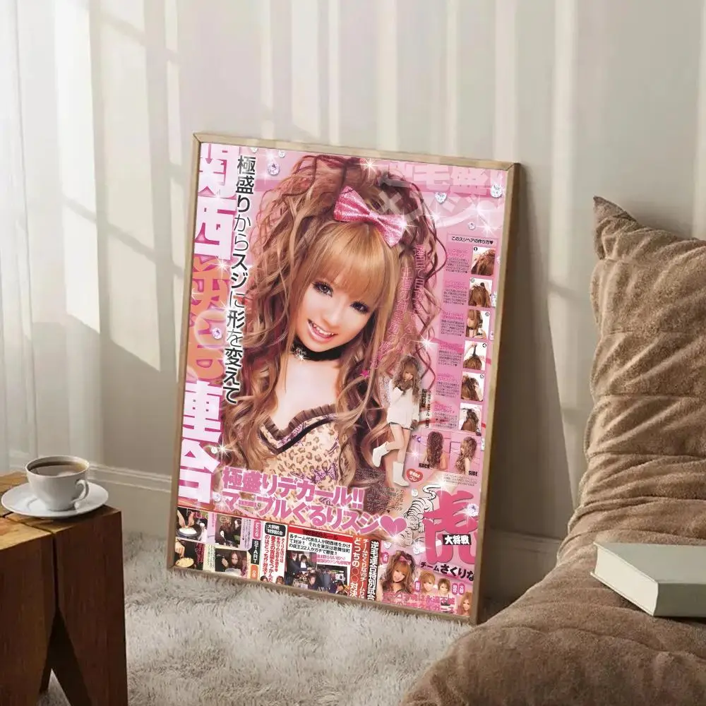 Plakat w stylu japońskiej gyaru Black8